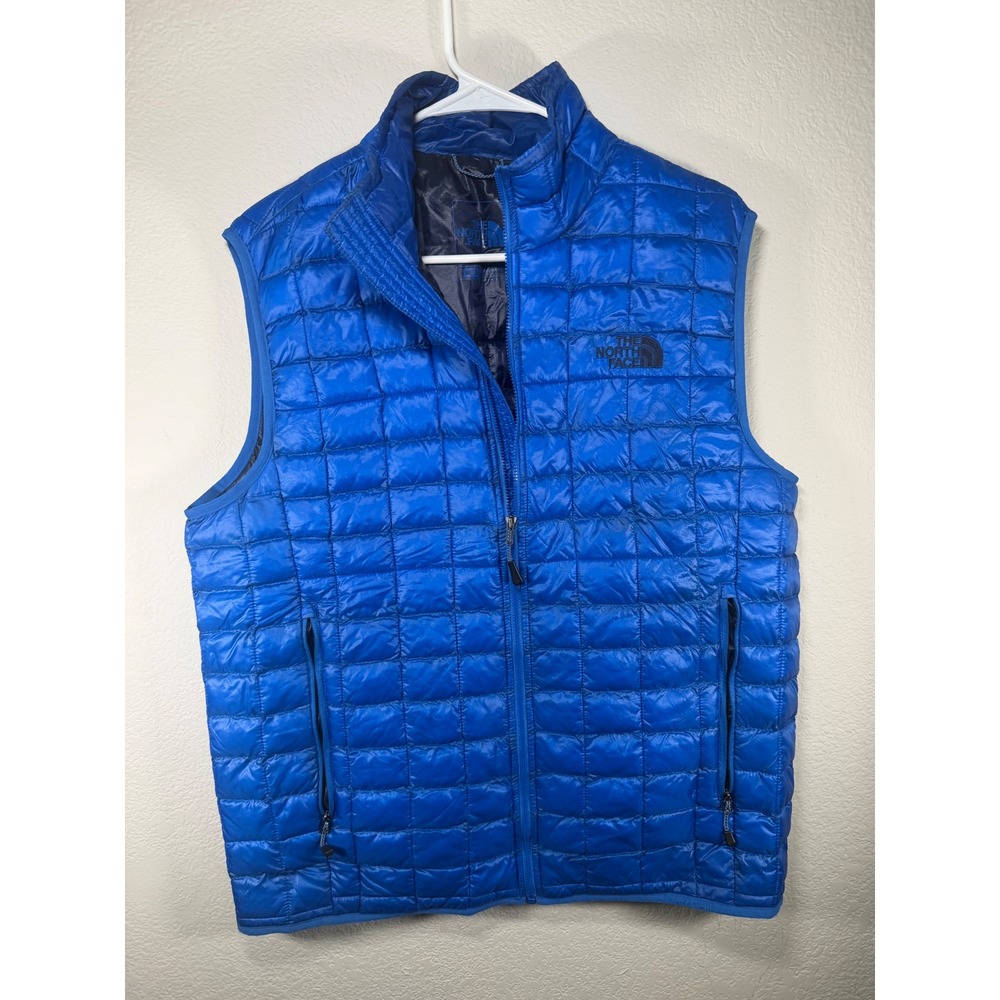 The North Face Mens Thermoball Quilted Puffer Vest Blue A7ZK Size Medium